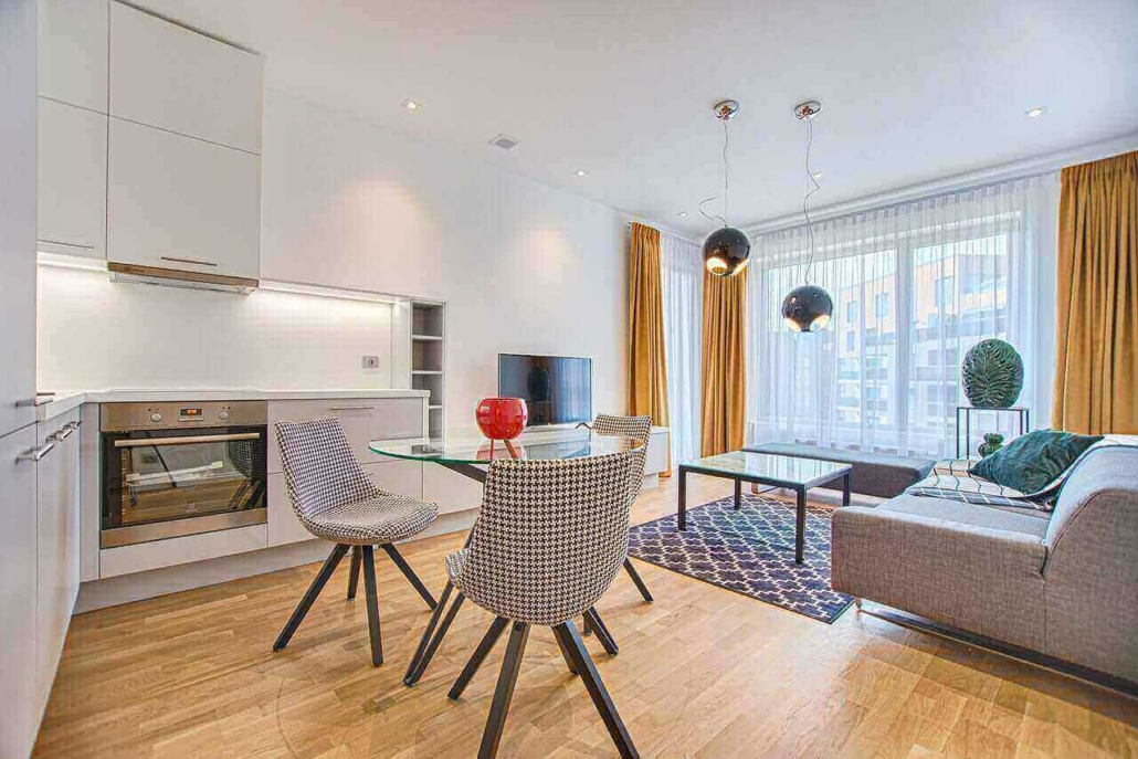 furnished rental unit interior living room